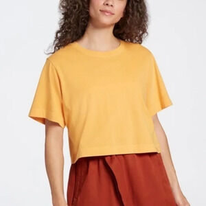 New CALIA Journey Everyday Short Sleeve Tee Shirt Glowing Umber